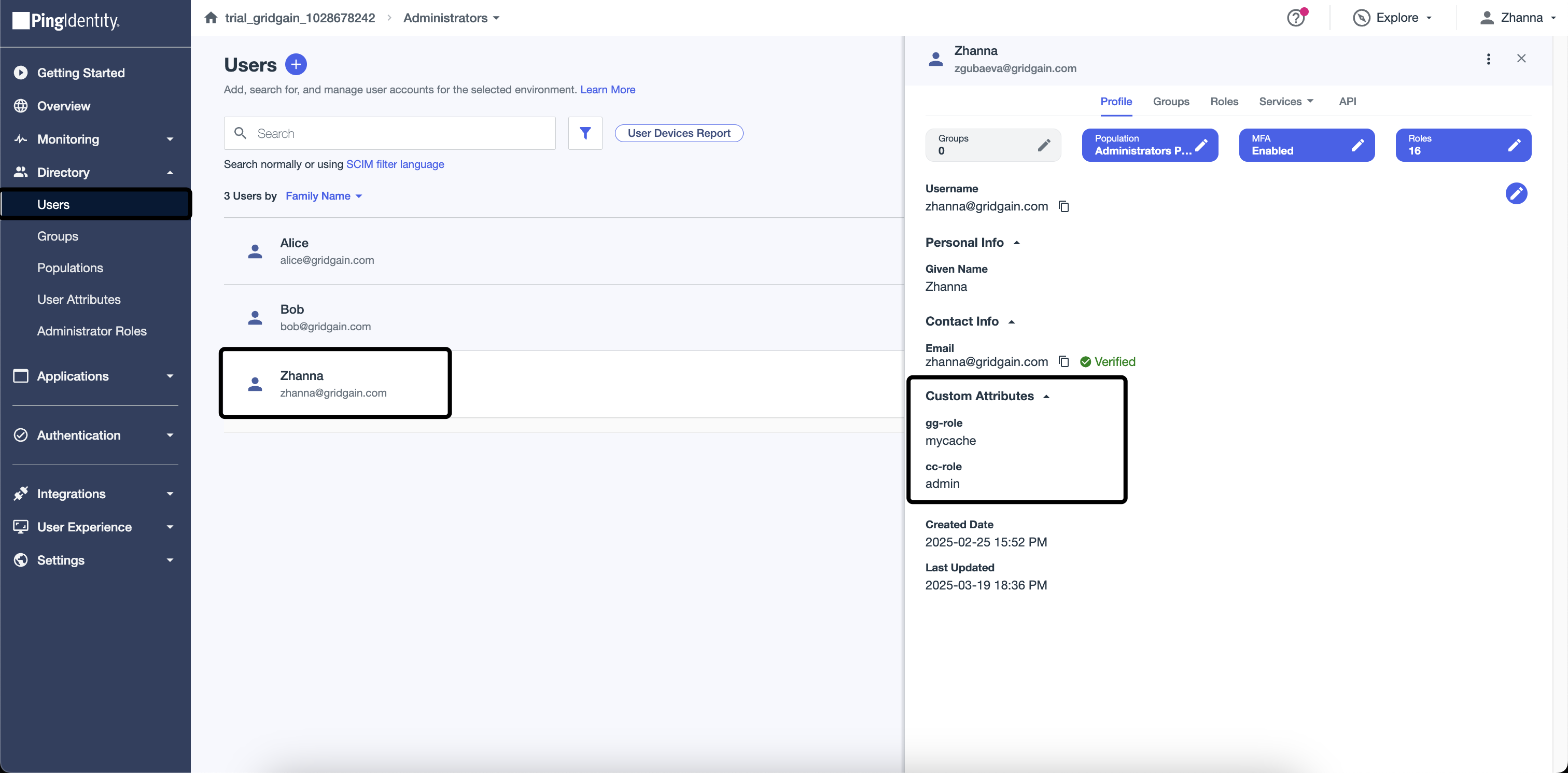 Add role to the users