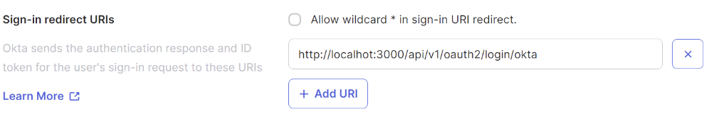 Okta Redirect URL