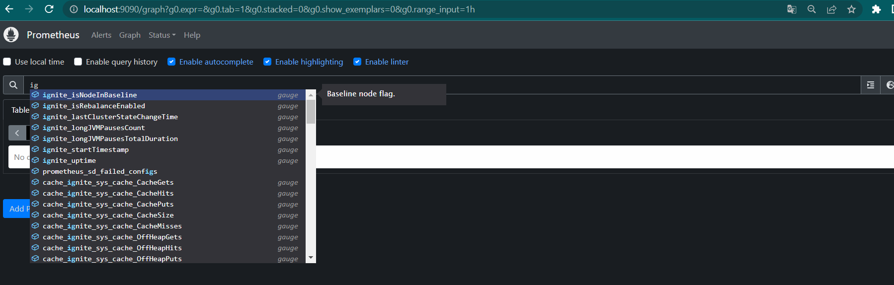 Prometheus metrics
