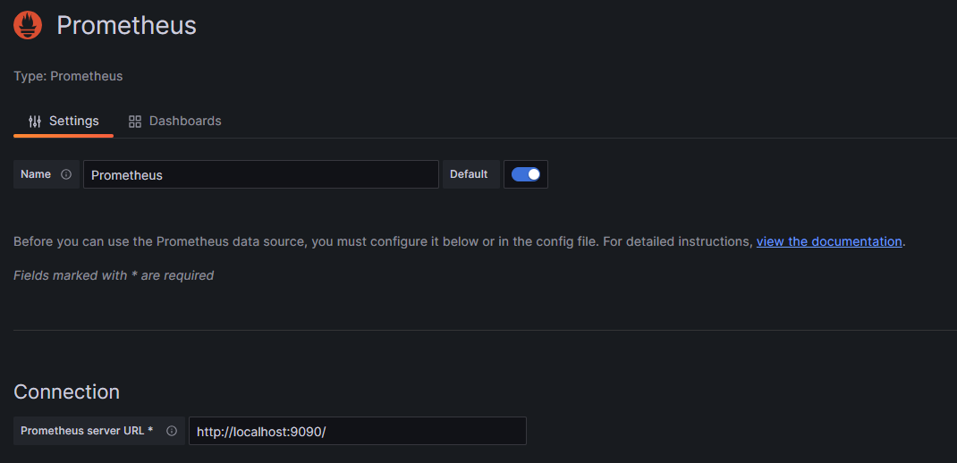 Prometheus data source parameters
