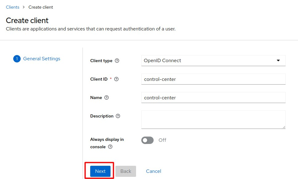 Enter client values