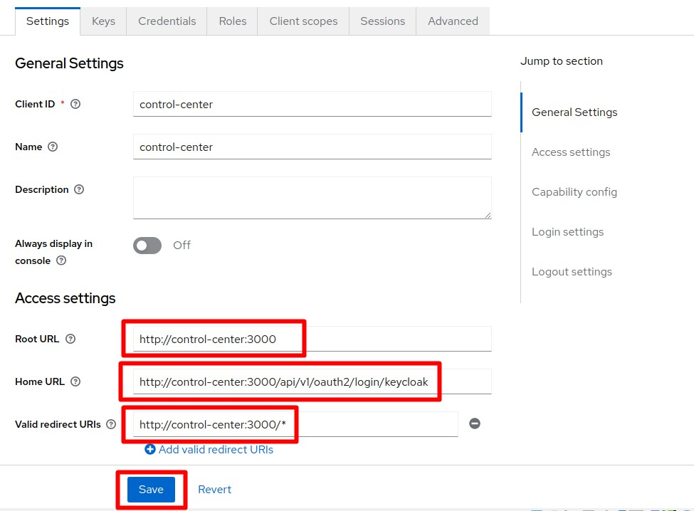 Client Details access settings