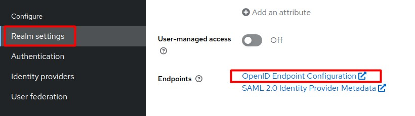 OpenID endpoint configuration link
