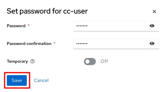 Enter password and save