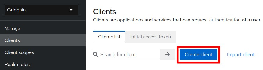 Initiate client creation
